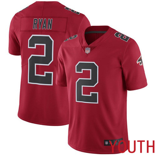 Atlanta Falcons Limited Red Youth Matt Ryan Jersey NFL Football #2 Rush Vapor Untouchable